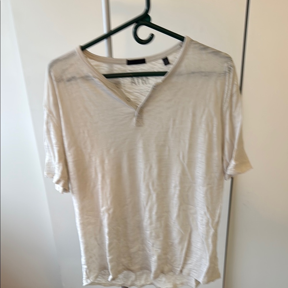 ATM Anthony Thomas Melillo Cream Short Sleeve Tee